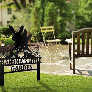 Personalized Couple Rabbit Bunny Garden Decorative Custom Metal Sign 2