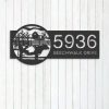 Personalized Cow Farm House Ranch Address Sign House Number Plaque Custom Metal Sign 3