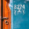 Personalized Dancing Men Address Sign Funny House Number Plaque Custom Metal Sign 2