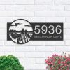 Personalized Dawn scene Dad and Son Fishing Address Sign House Number Plaque Custom Metal Sign 1 Personalized Dawn scene Dad and Son Fishing Address Sign House Number Plaque Custom Metal Sign 1