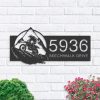 Personalized Dirtbike Motocross Biker Address Sign House Number Plaque Custom Metal Sign 1