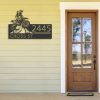 Personalized Dirtbike Motocross Rider Mountain Climbing Address Sign House Number Plaque Custom Metal Sign 2