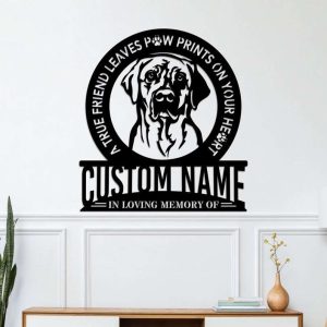 Personalized Dog Breeds Memorial Sign In Loving Memory of A True Friend Custom Metal Sign 2