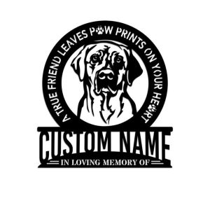 Personalized Dog Breeds Memorial Sign In Loving Memory of A True Friend Custom Metal Sign 4