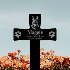 Personalized Dog Loss Gifts Memorial Sign Yard Stakes Dog Cat Horse Pet Photo Cross Grave Marker Cemetery Decor Custom Metal Sign 2