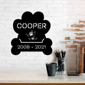 Personalized Dog Memorial Sign Yard Stakes Pet Grave Marker Cemetery Decor Custom Metal Sign 2