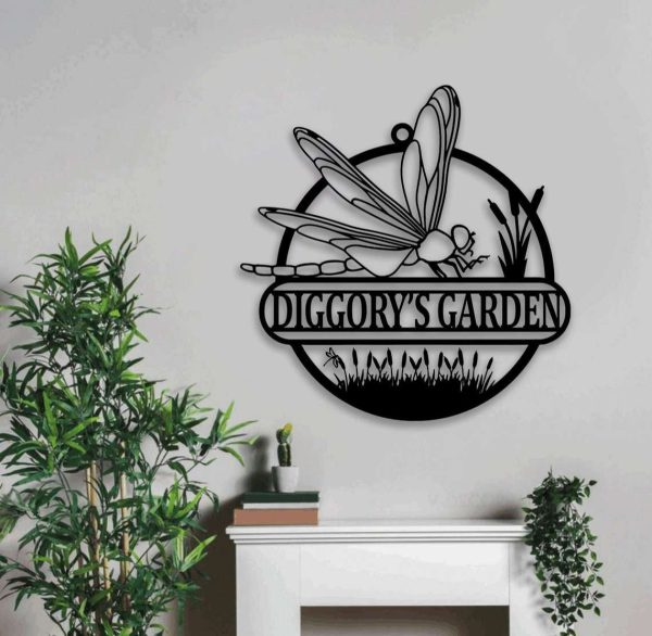 Personalized Dragonfly Garden Decorative Custom Metal Sign