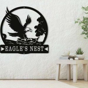 Personalized Eagles Nest Sign Independence Day Veteran Day Patriotic Decor Custom Metal Sign 3