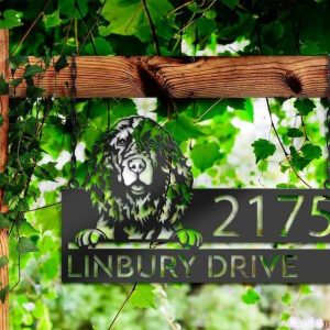 Personalized English Springer Spaniel Dog Cute Puppy Address Sign House Number Plaque Custom Metal Sign