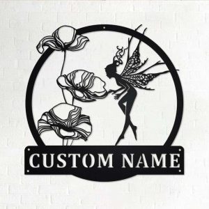 Personalized Fairy Foragers Garden Decorative Custom Metal Sign 1