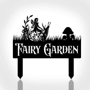 Personalized Fairy Garden Sign Post Decorative Custom Metal Sign 1