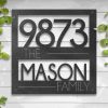Personalized Family Name Address Sign House Number Plaque Custom Metal Sign 1 1