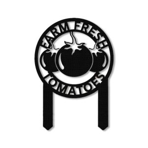 Personalized Farm Fresh Tomato Garden Stakes Decorative Custom Metal Sign