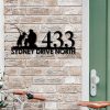 Personalized Farmhouse Beach House Choose Design Address Sign House Number Plaque Custom Metal Sign 1 1 1