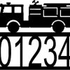 Personalized Fire Truck Fire Engine Address Sign House Number Plaque Custom Metal Sign 1 1