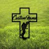 Personalized Firefighter Memorial Sign Yard Stakes Fireman Grave Marker Cemetery Decor Custom Metal Sign 1 2