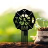 Personalized Firefighter Memorial Sign Yard Stakes Fireman Grave Marker Cemetery Decor Custom Metal Sign 2 1