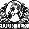 Personalized Floral Frame Horse Address Sign House Number Plaque Custom Metal Sign 1 1