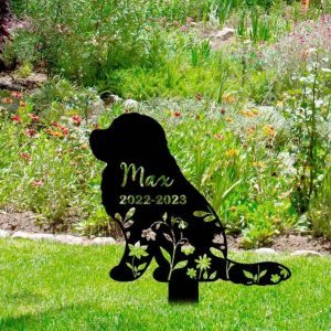 Personalized Floral Great Pyrenee Memorial Sign Yard Stakes Great Pyrenee Grave Marker Cemetery Decor Custom Metal Sign 1