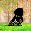 Personalized Floral Shih Tzu Memorial Sign Yard Stakes Shih Tzu Grave Marker Cemetery Decor Custom Metal Sign 4