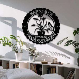 Personalized Flower Butterfly Garden Decorative Custom Metal Sign