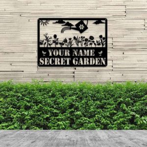 Personalized Flowers Garden She Shed Decorative Custom Metal Sign 2