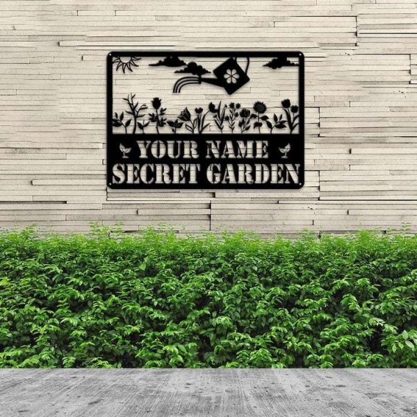 Personalized Flowers Garden She Shed Decorative Custom Metal Sign