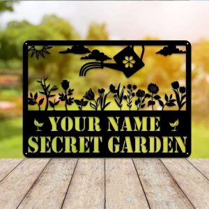 Personalized Flowers Garden She Shed Decorative Custom Metal Sign 3