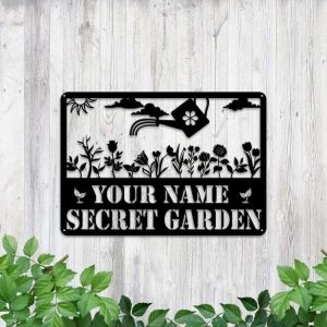 Personalized Flowers Garden She Shed Decorative Custom Metal Sign 4