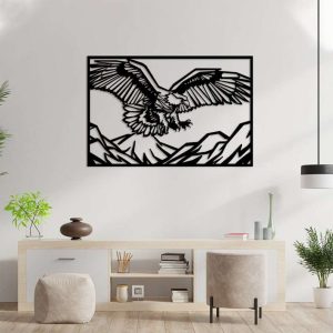 Personalized Flying Eagle Sign Independence Day Veteran Day Patriotic Decor Custom Metal Sign 2