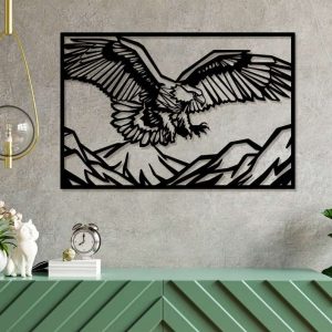 Personalized Flying Eagle Sign Independence Day Veteran Day Patriotic Decor Custom Metal Sign 3