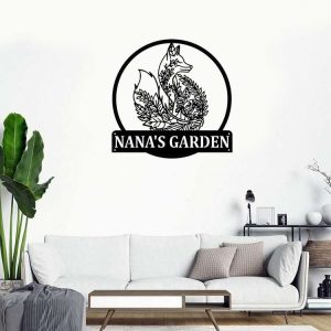 Personalized Fox Leaf Garden Decorative Custom Metal Sign 2