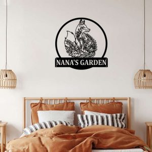 Personalized Fox Leaf Garden Decorative Custom Metal Sign 5