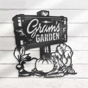 Personalized Fresh Vegetable Farm Name Rustic Decorative Garden Custom Metal Sign