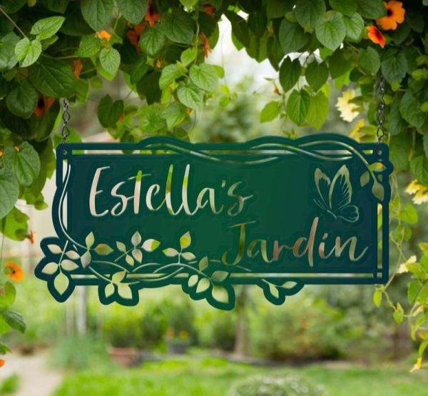 Personalized Garden Fence Lawn Yard Decorative Custom Metal Sign Housewarming Gift