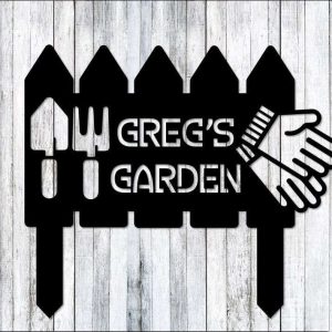 Personalized Garden Fence and Gardening Tools Yard Stakes Decorative Custom Metal Sign