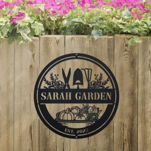 Personalized Garden Tools Vegetable Garden Decorative Custom Metal Sign