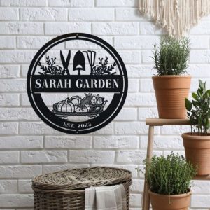 Personalized Garden Tools Vegetable Garden Decorative Custom Metal Sign 2