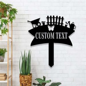 Personalized Garden Tools Yard Stakes Decorative Custom Metal Sign 4