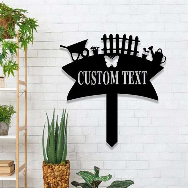 Personalized Garden Tools Yard Stakes Decorative Custom Metal Sign