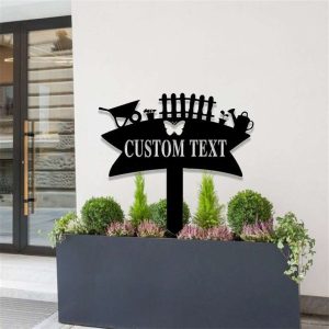 Personalized Garden Tools Yard Stakes Decorative Custom Metal Sign 5