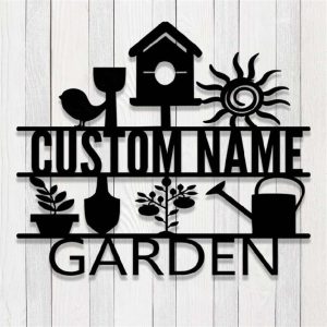 Personalized Garden Yard Decorative Flower Bird Custom Metal Sign 2