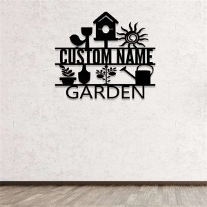 Personalized Garden Yard Decorative Flower Bird Custom Metal Sign 4