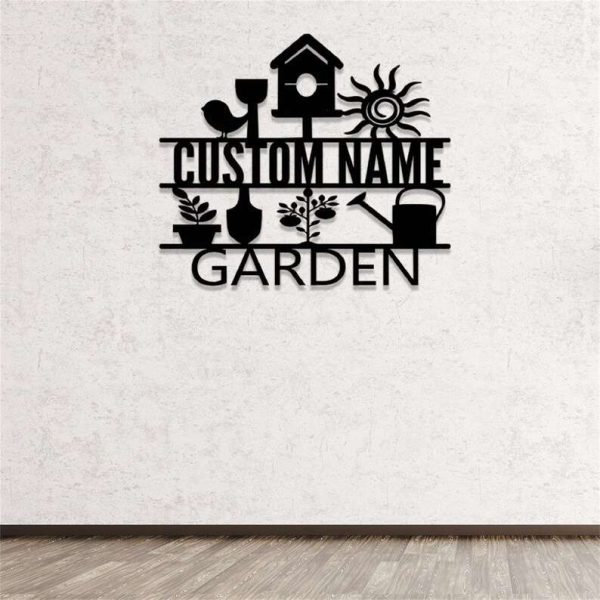 Personalized Garden Yard Decorative Flower & Bird Custom Metal Sign