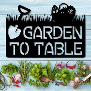 Personalized Garden to Table Garden Decorative Custom Metal Sign 1