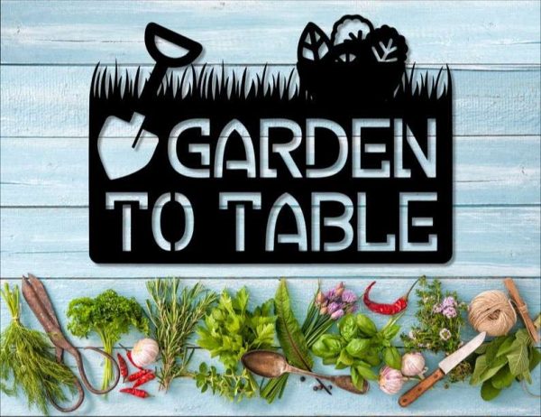 Personalized Garden to Table Garden Decorative Custom Metal Sign