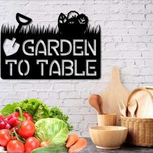 Personalized Garden to Table Garden Decorative Custom Metal Sign