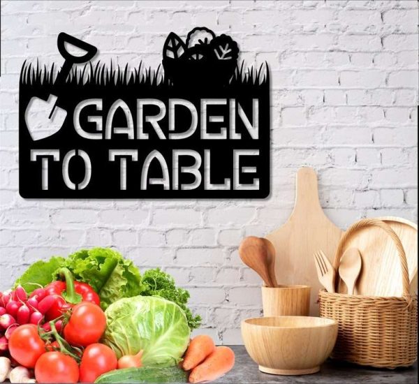 Personalized Garden to Table Garden Decorative Custom Metal Sign