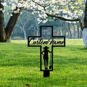 Personalized Gardener Memorial Sign Yard Stakes Grave Marker Cemetery Decor Custom Metal Sign 1