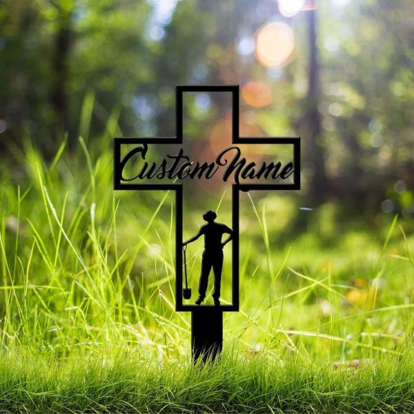 Personalized Gardener Memorial Sign Yard Stakes Grave Marker Cemetery Decor Custom Metal Sign